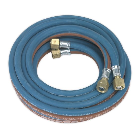 Twin Rubber Hose Set Oxyacetylene 4.5mtr Sealey Part No. SGA5