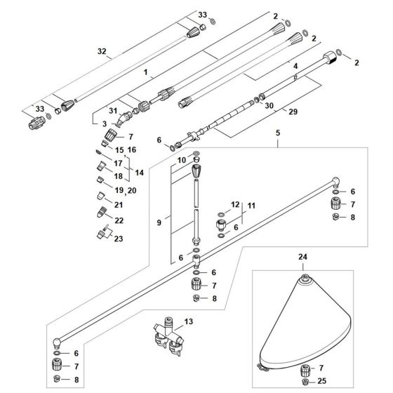 Accessories for Stihl SGA 85 Sprayer