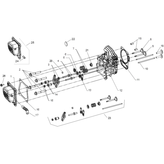 CylinderHead/Breather for Kohler SH255 Engines