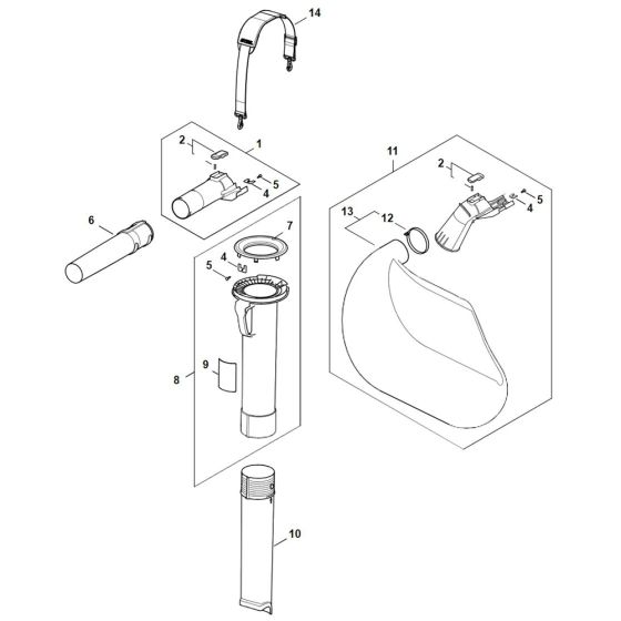 Vacuum Attachment for Stihl SHA 56 Cordless Shredder Vacuum