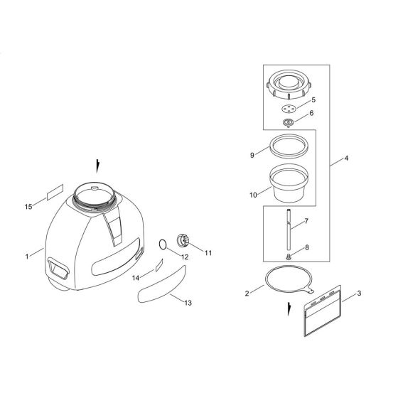 Chemical Tank for ECHO SHR-170SI Backpack Sprayer