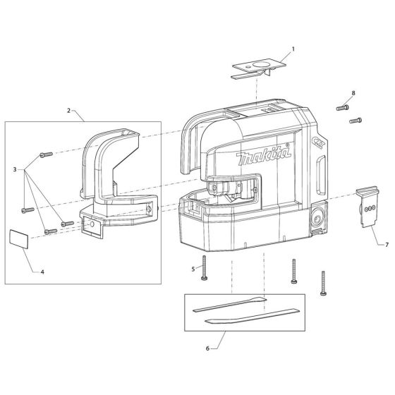 Complete Assembly for Makita SK105GD Digital Measuring Tool