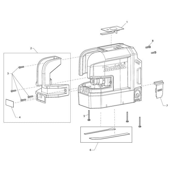 Complete Assembly for Makita SK106D Digital Measuring Tool