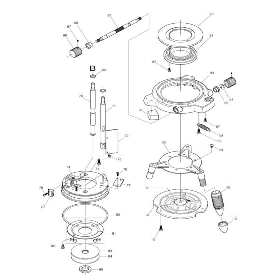 Lower Body Assembly for Makita SK209GD Digital Measuring Tool