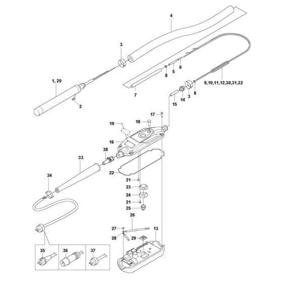 Complete Assembly for Husqvarna SMART 40 Poker