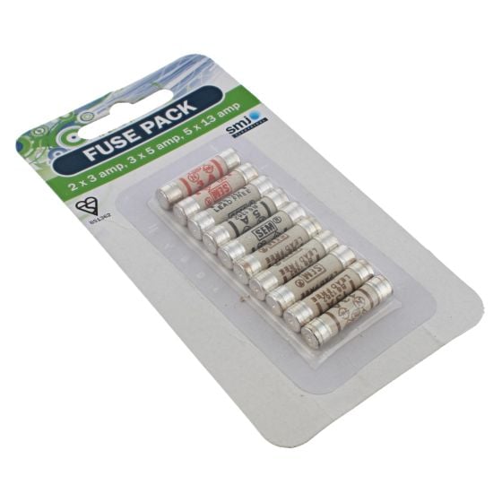 Mixed Blow Fuse (Pack of 10) - 3 Amp, 5 Amp & 13 Amp