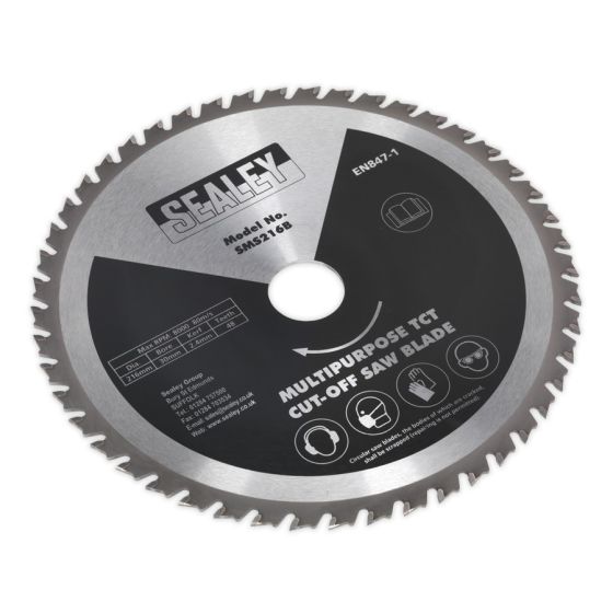 Multipurpose Cut-Off Saw Blade Dia.216 x 2.4mm/Dia.30mm 48tpu Sealey Part No. SMS216B