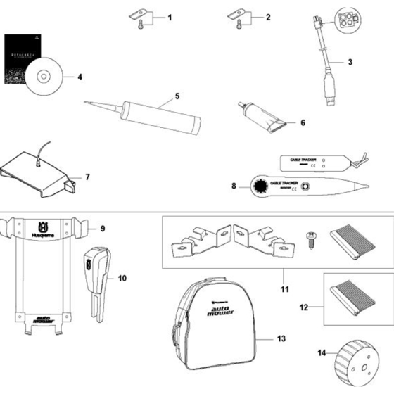 Accessories-1 Assembly for Husqvarna Automower Solar Hybrid