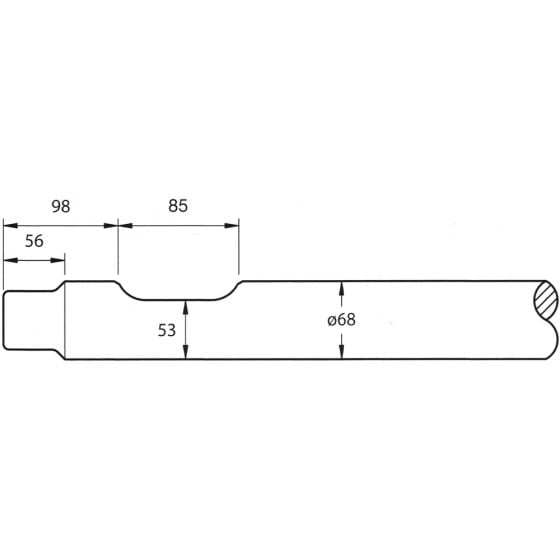 Breaker Point 710mm for Stanley MB506 Rig Mounted Hydraulic Pecker