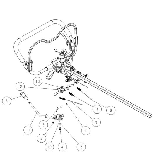 Handle Assembly -1 for OREC SP1000 Mower