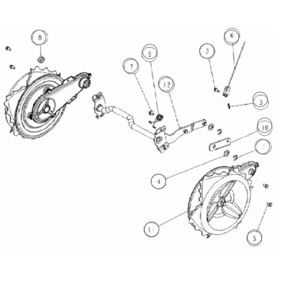 Rear Wheel Assembly for OREC SP1000 Mower