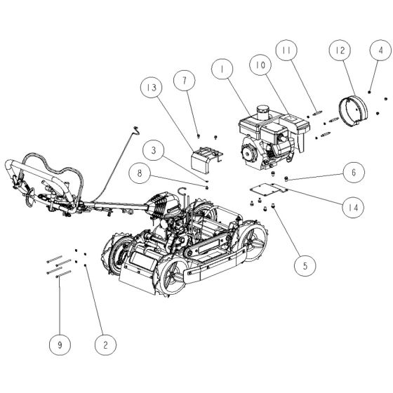 Engine Assembly for OREC SP1000 Mower