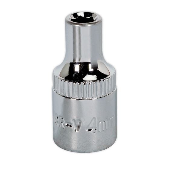 WallDrive Socket 4mm 1/4"Sq Drive Fully Polished Sealey Part No. SP1404