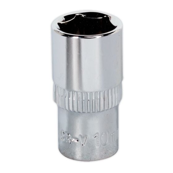 WallDrive Socket 10mm 1/4"Sq Drive Fully Polished Sealey Part No. SP1410