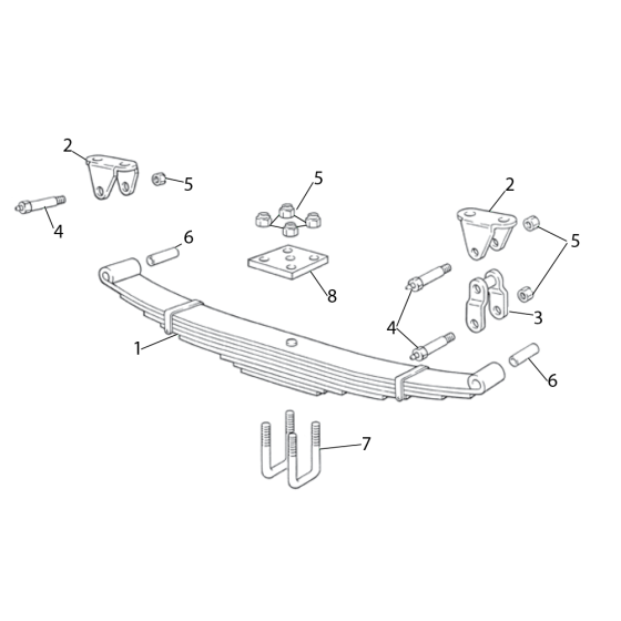 Spare Parts for Indespension Leaf Spring Assembly 