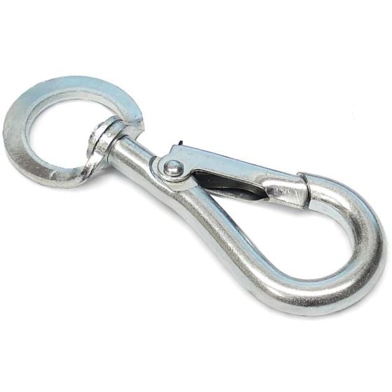 Swivel Spring Hook, Zinc Plated, Overall Length: 4" PSH4