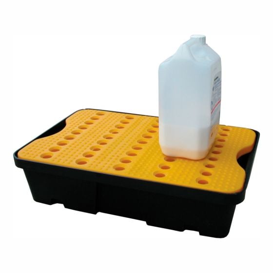 Small Spill Tray with Removable Grid 60 x 40 x 15cm Chemical Resistant