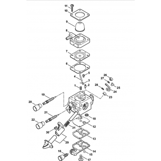 Carburettor Assembly for Stihl SR200-Z Mistblower