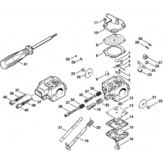 Carburettor Assembly for Stihl SR 340, SR 420 Mistblowers