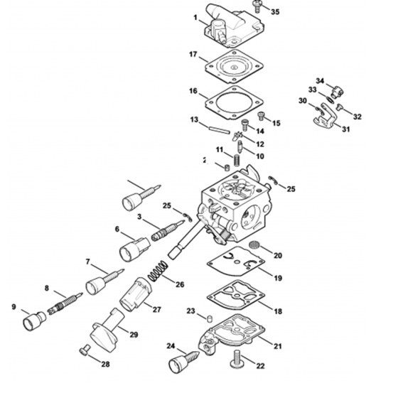 Carburettor Assembly for Stihl SR430-Z Mistblowers