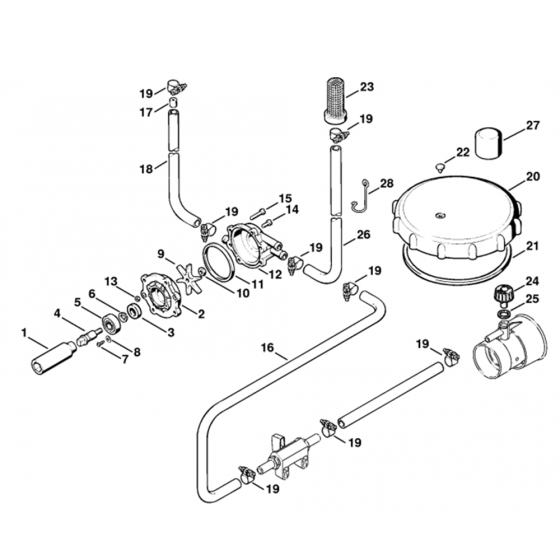 Pressure Pump Assembly for Stihl SR 5600 Mistblower