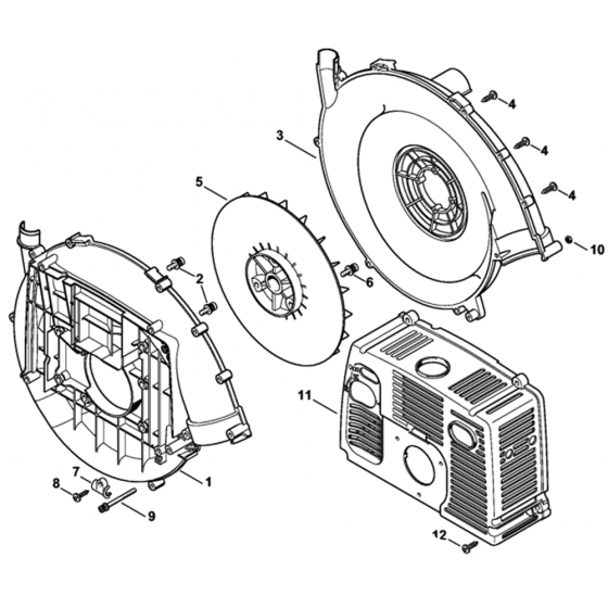 Fan Housing Assembly for Stihl SR 5600 Mistblower