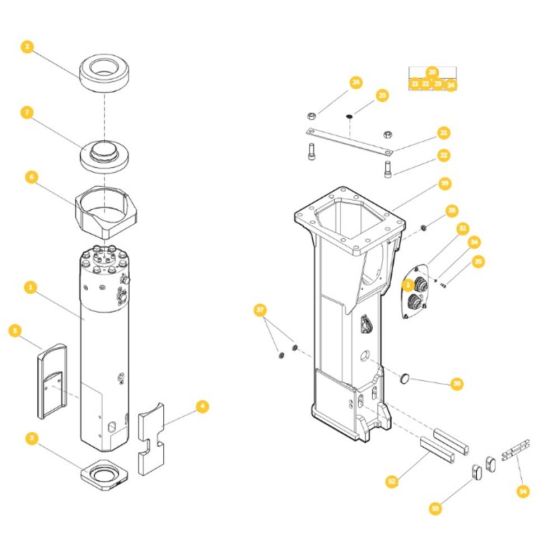 Epiroc SRB 135 HD (S/N MHN003100-) Hydraulic Breaker Assembly