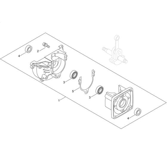 Crankcase for ECHO SRM-222ES/L Brushcutter