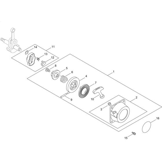 Recoil Starter, Pully for ECHO SRM-222ES/L Brushcutter