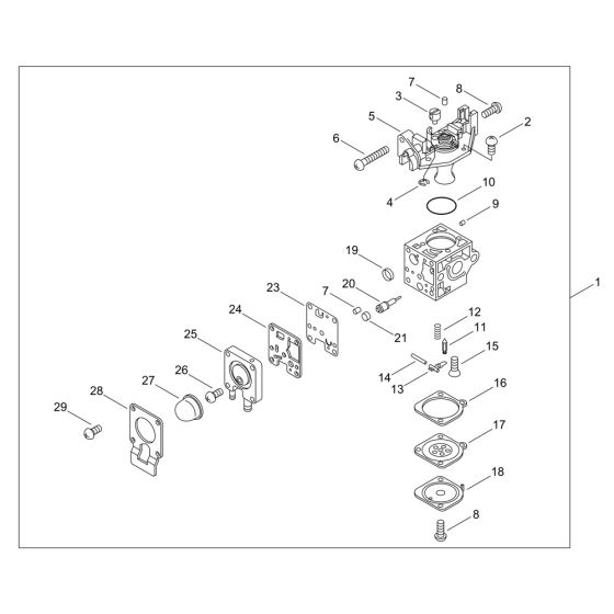 Carburettor for ECHO SRM-235ES/L Brushcutter