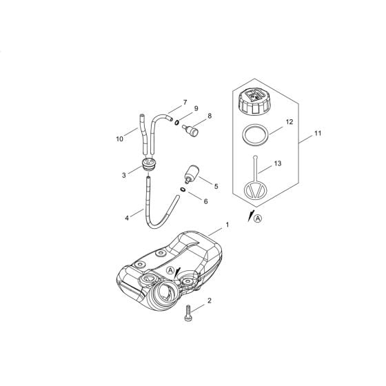 Fuel Tank for ECHO SRM-236/L Brushcutter