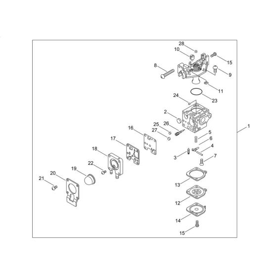 Carburettor for ECHO SRM-236/U Brushcutter