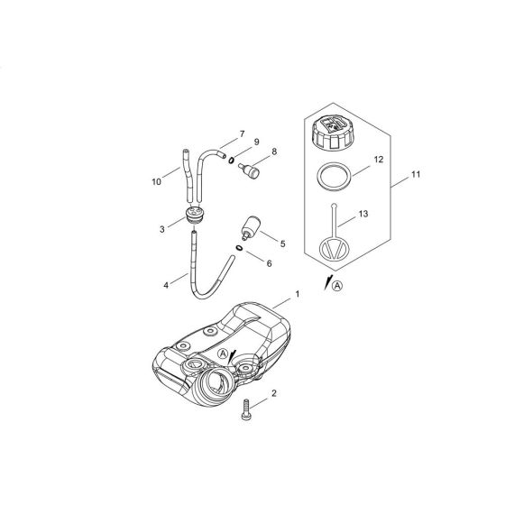 Fuel Tank for ECHO SRM-236/U Brushcutter