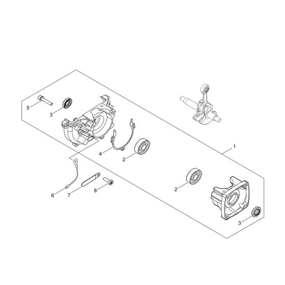 Crankcase for ECHO SRM-236ES/L Brushcutter