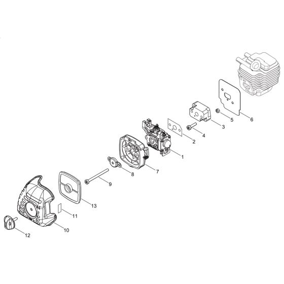 Air Cleaner, Carburettor for ECHO SRM-236ES/L Brushcutter