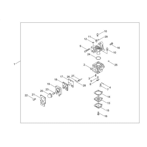 Carburettor for ECHO SRM-236ES/L Brushcutter