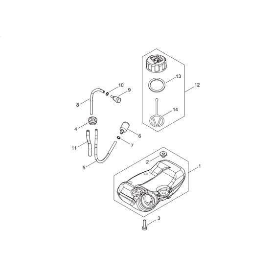 Fuel Tank for ECHO SRM-236ES/L Brushcutter