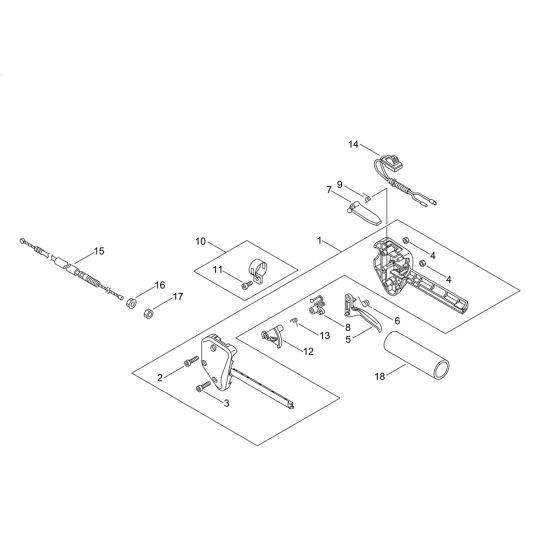 Throttle for ECHO SRM-236TES/L Brushcutter