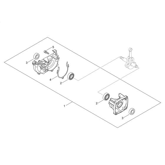 Crankcase for ECHO SRM-236TES/L Brushcutter