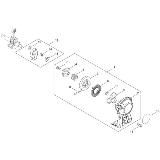 Recoil Starter, Pully for ECHO SRM-236TES/U Brushcutter