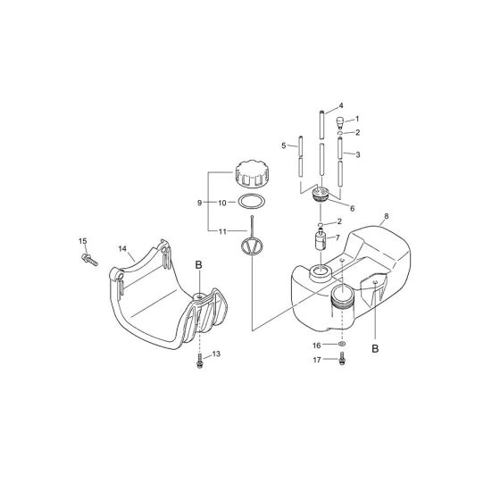 Fuel Tank for ECHO SRM-240ES/U Brushcutter