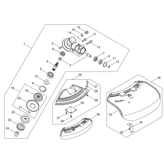 Gear Case, Shield for ECHO SRM-2620ES/L Brushcutter