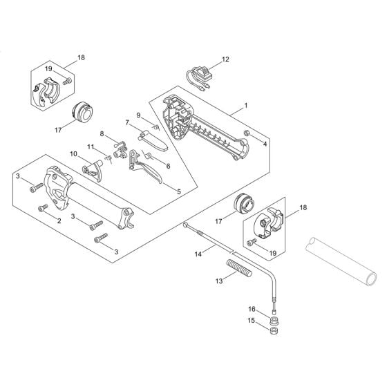 Throttle for ECHO SRM-2620ES/L Brushcutter