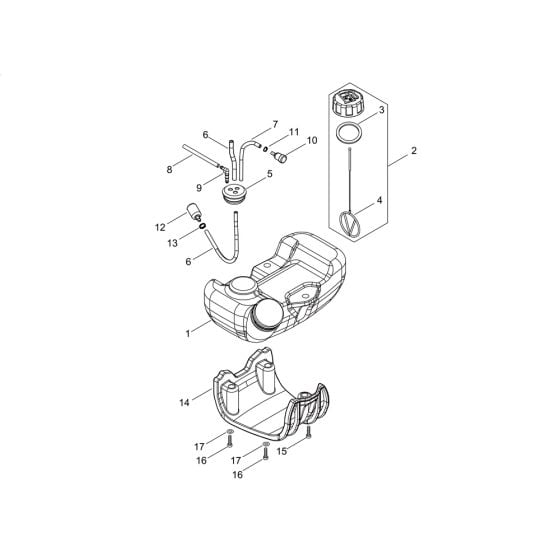 Fuel Tank for ECHO SRM-2620ES/L Brushcutter