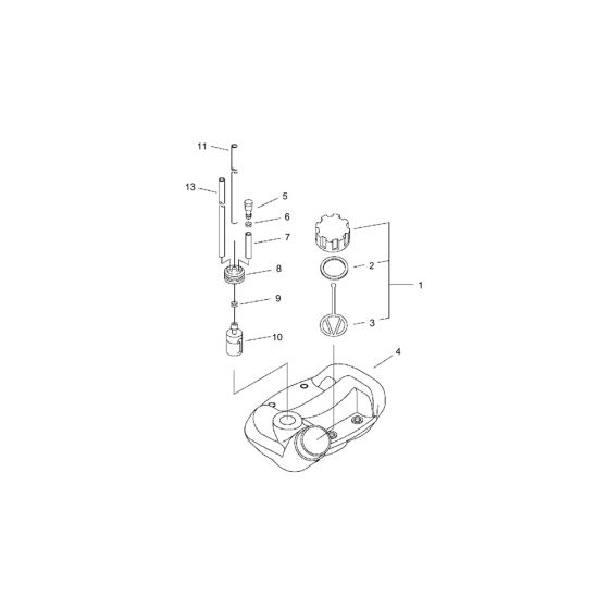 Fuel Tank for ECHO SRM-265ES/L Brushcutter