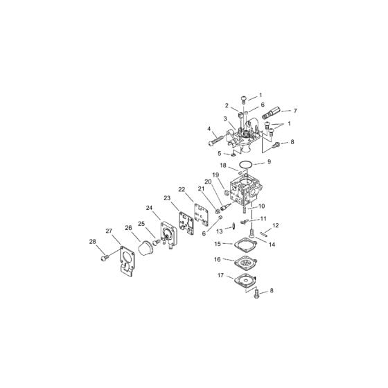 Carburettor for ECHO SRM-265ES/L Brushcutter