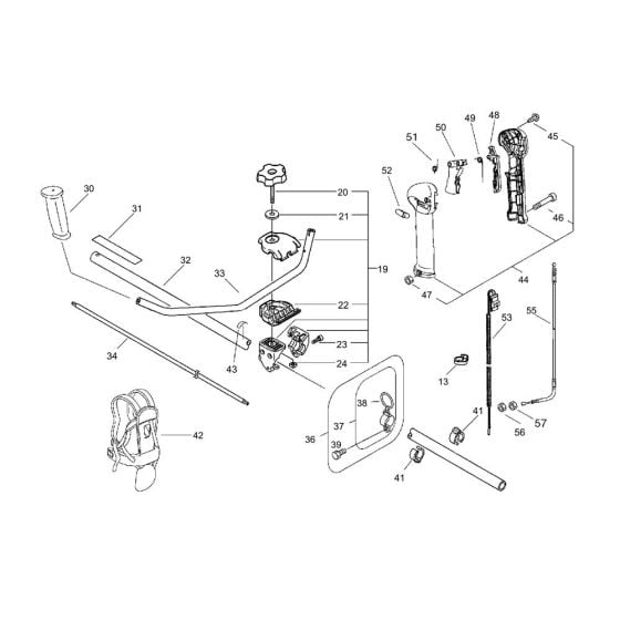 Handle for ECHO SRM-265ES/U Brushcutter