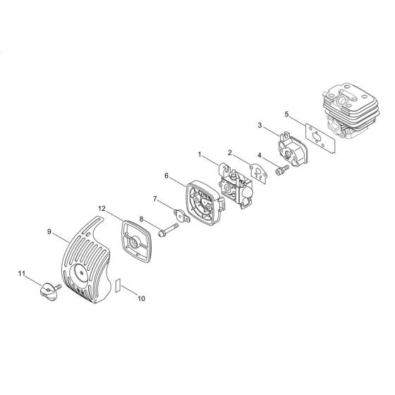 Air Cleaner, Carburettor for ECHO SRM-265TES/U Brushcutter