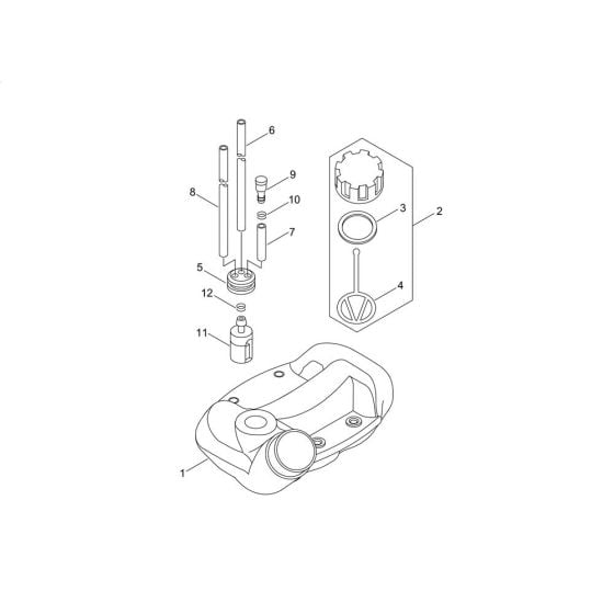 Fuel Tank for ECHO SRM-265TES/U Brushcutter