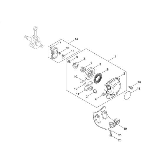 Recoil Starter, Pully for ECHO SRM-265TES/U Brushcutter